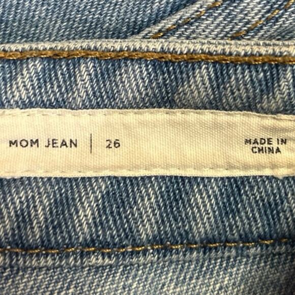 Pacsun Women's Blue Distressed Cotton High Waisted Mom Denim Jeans Size 26 - Picture 5 of 6